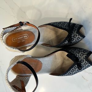 Coach wedge espadrilles size 8
